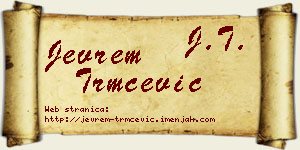 Jevrem Trmčević vizit kartica